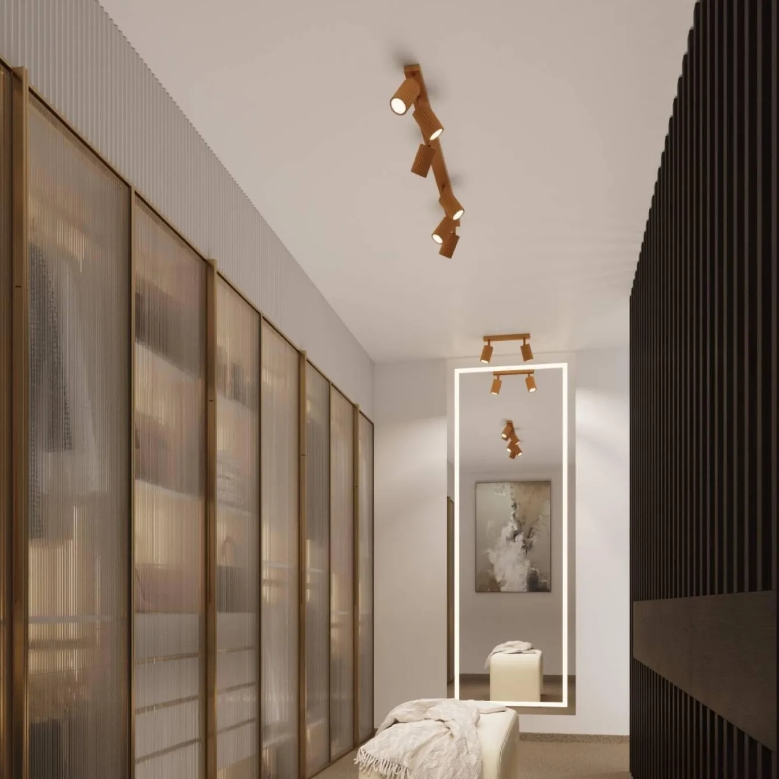 Kinkiet KARBON złoty z włącznikiem (SL.1560) - Sollux Lighting