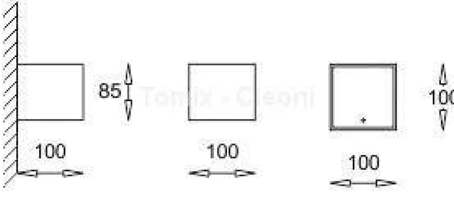 Kinkiet KUBIK kol. SREBRNY, oprawa bez przesłon (T049C2Kh101) Cleoni