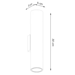 Kinkiet LAGOS 2 ochra czerwona (SL.1493) - Sollux Lighting