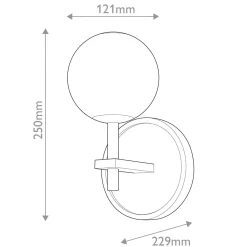 Kinkiet LED Marni - Naturalny mosiądz (QN-MARNI-1WB-NBR) - Quintiesse