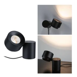 Kinkiet LED Puric 3W 3-st ściemnialna czarny 230V metal/tw. sztuczne (PL79776) - PAULMANN