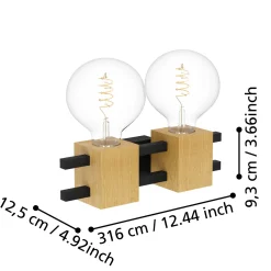 Kinkiet LEVANTARA czarna (390192) - EGLO