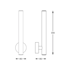 Kinkiet LOYA WALL złoty (W0461-02B-F7F7) ZUMA LINE