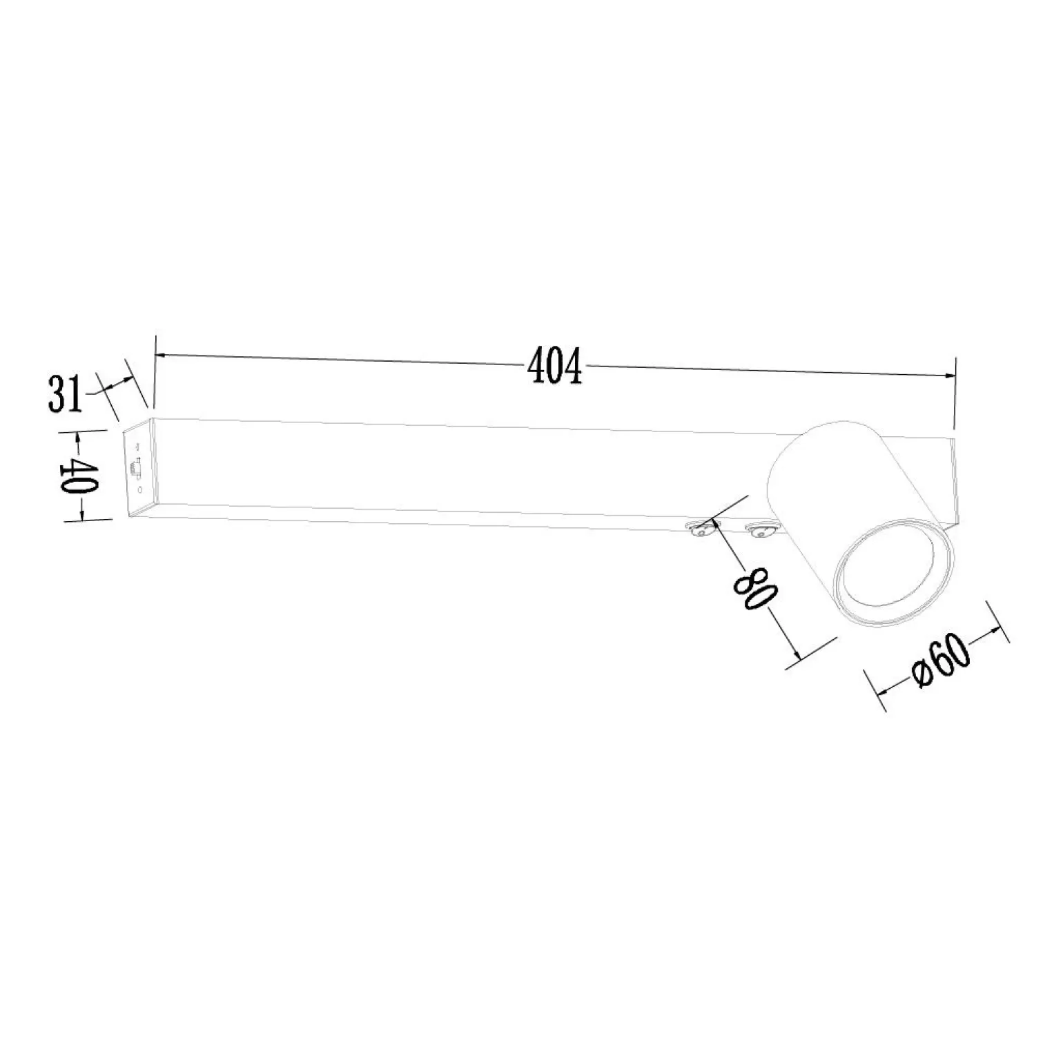 Kinkiet Magnet 9W+1xGU10 3000/4000K Biały Prawy (ML1128) - Milagro