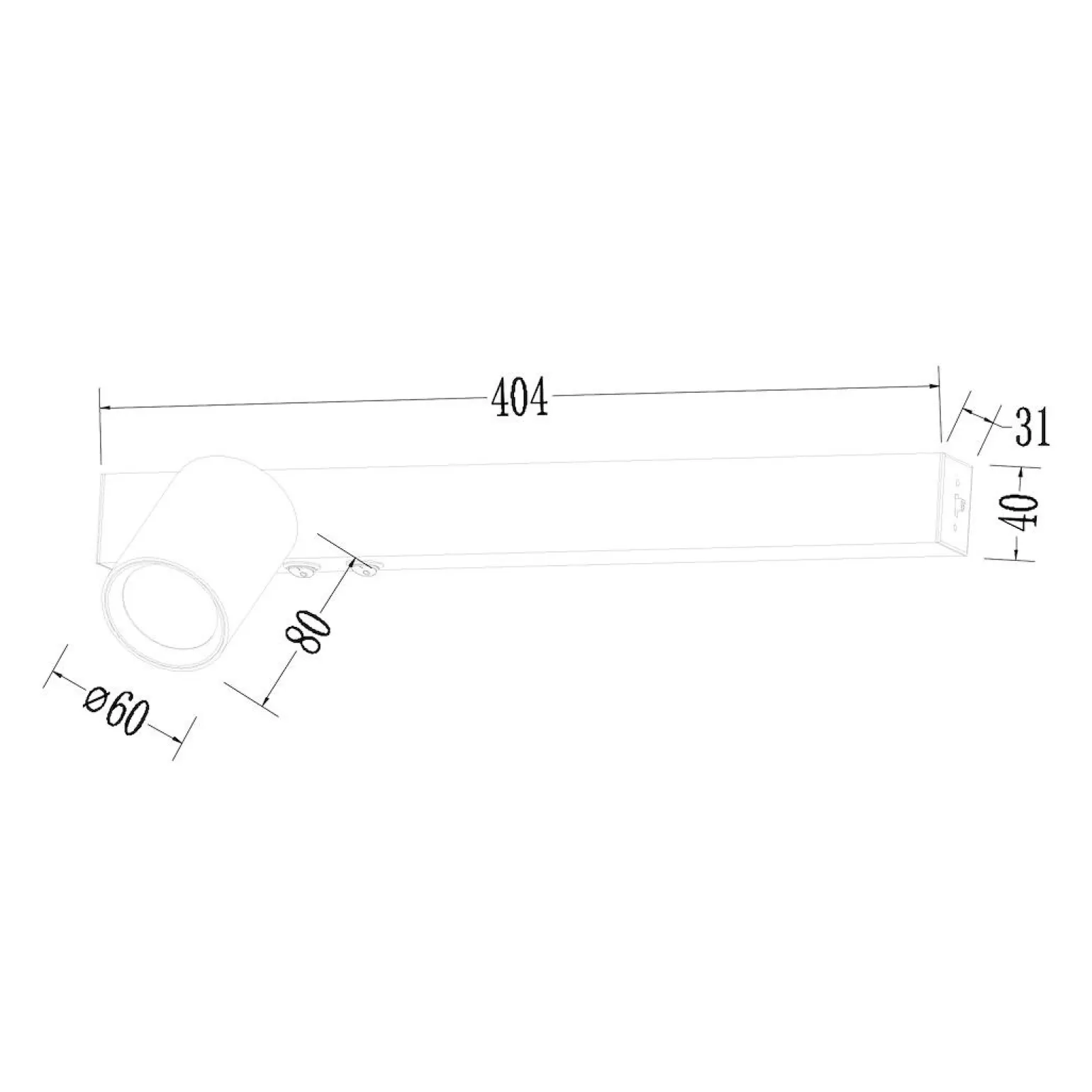 Kinkiet Magnet 9W+1xGU10 3000/4000K Biały Lewy (ML1129) - Milagro