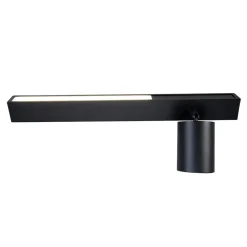 Kinkiet Magnet 9W+1xGU10 3000/4000K Czarny Prawy (ML1126) - Milagro