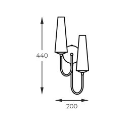 Kinkiet MAGNUM 2 złoty (1125) - Zuma Line