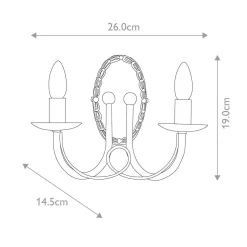 Kinkiet Minster (MN2-BLACK) - Elstead Lighting
