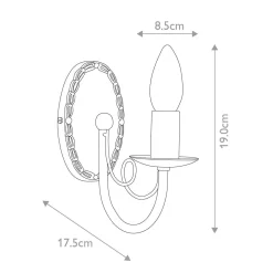Kinkiet Minster (MN1-BLK-GOLD) - Elstead Lighting