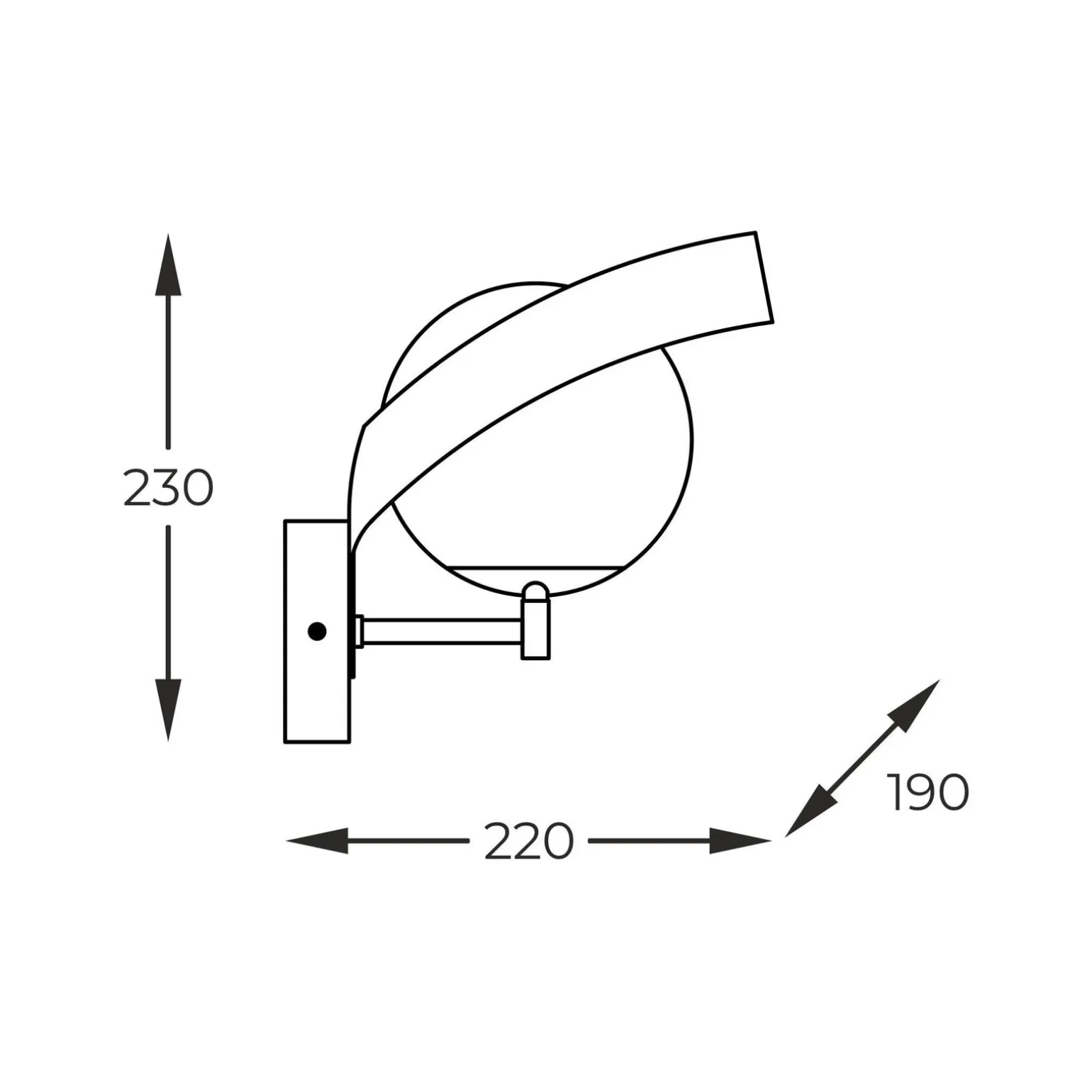 Kinkiet NELA czarno-złota (1140) - Zuma Line
