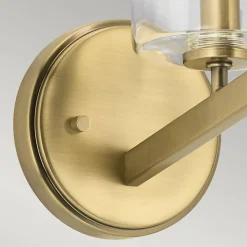 Kinkiet Nye - 1 źródło światła - Szczotkowany naturalny mosiądz (QN-NYE1-BNB) - Quintiesse