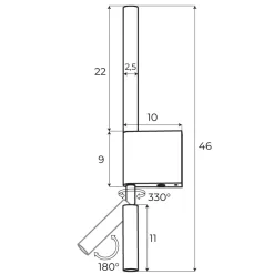 Kinkiet ORGANIC I czarny (W0339) - MAXLIGHT