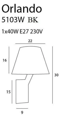 Kinkiet ORLANDO (5103W/BLNM) - Maxlight