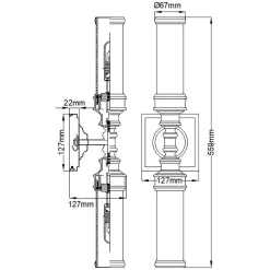 Kinkiet Payne (FE-PAYN-OR2-BATH) - Elstead Lighting