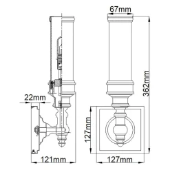Kinkiet Payne (FE-PAYN-OR1-BATH) - Elstead Lighting