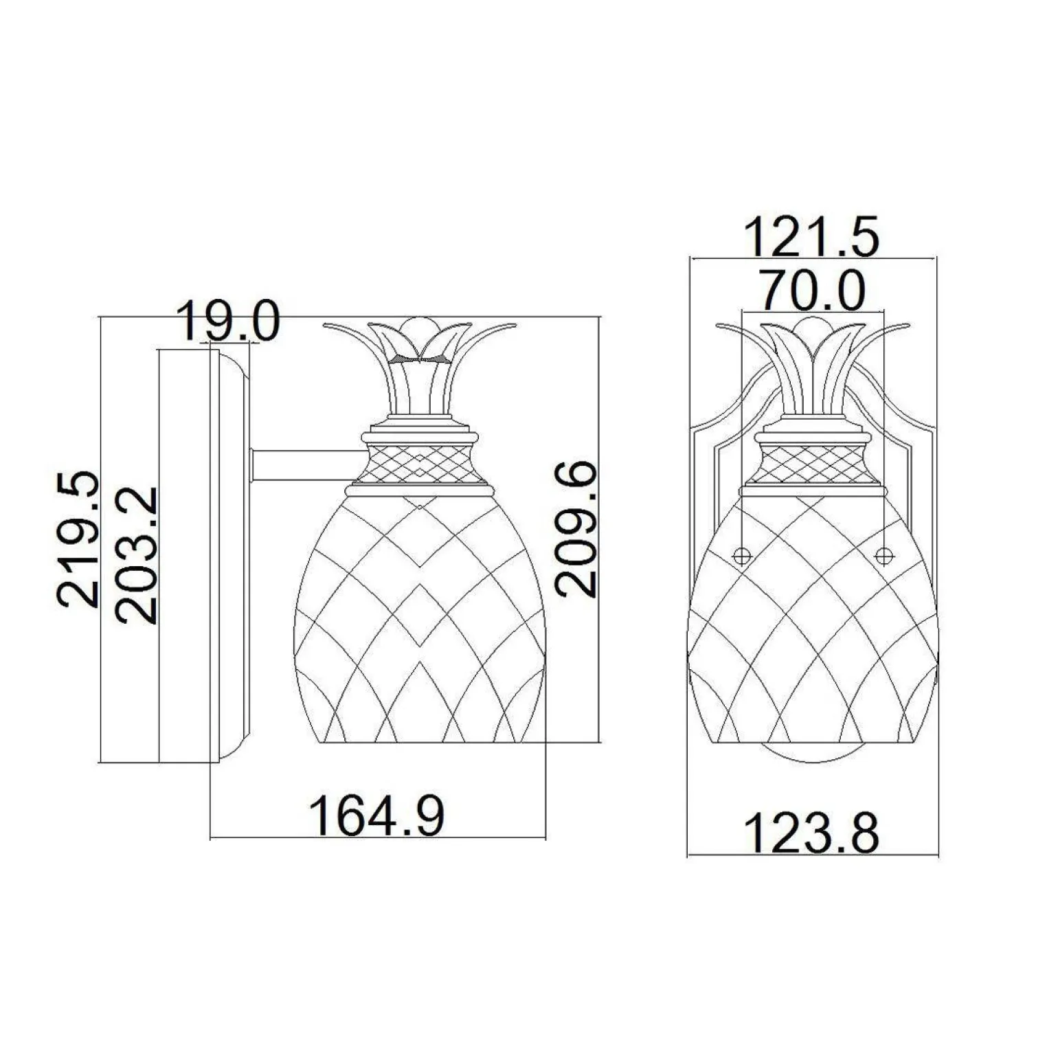 Kinkiet Plantation (HK-PLANT-BATH-PZ) - Elstead Lighting
