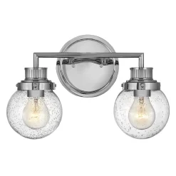 Kinkiet Poppy - 2 źródła światła - Polerowany chrom (QN-POPPY2-PC-BATH) - Quintiesse