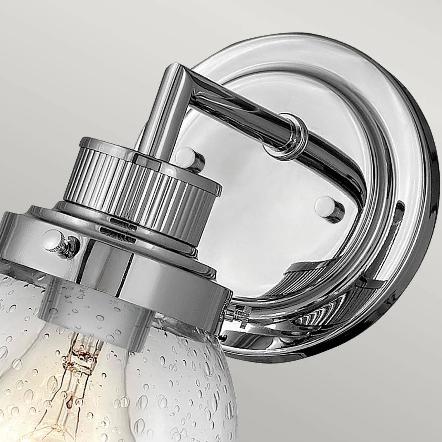 Kinkiet Poppy - 1 źródło światła - Polerowany chrom (QN-POPPY1-PC-BATH) - Quintiesse