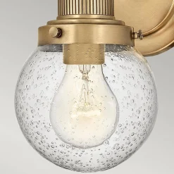 Kinkiet Poppy - 1 źródło światła - Stary mosiądz (QN-POPPY1-HB-BATH) - Quintiesse