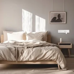 Kinkiet przy łóżku w sypialni Resort biały prawy (ML1569) - Milagro