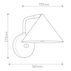 Kinkiet Remyck - 1 źródło światła - Szczotkowane złoto (ALM-REMYCK-1WB-GD) - Elstead Lighting