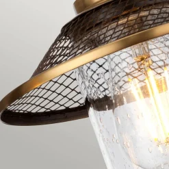 Kinkiet Rigby - 2 źródła światła - Antyczny nikiel/ Stary mosiądz (QN-RIGBY2-BATH-AN) - Quintiesse