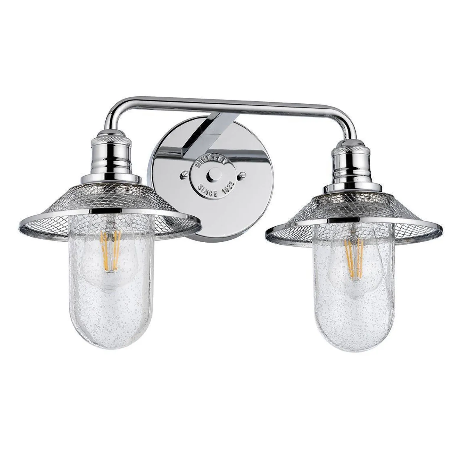 Kinkiet Rigby - 2 źródła światła - Polerowany chrom (QN-RIGBY2-BATH-PC) - Quintiesse