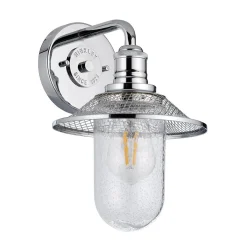 Kinkiet Rigby - 1 źródło światła - Polerowany chrom (QN-RIGBY1-BATH-PC) - Quintiesse