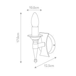 Kinkiet Saxon (SAX1-BLK-SIL) - Elstead Lighting