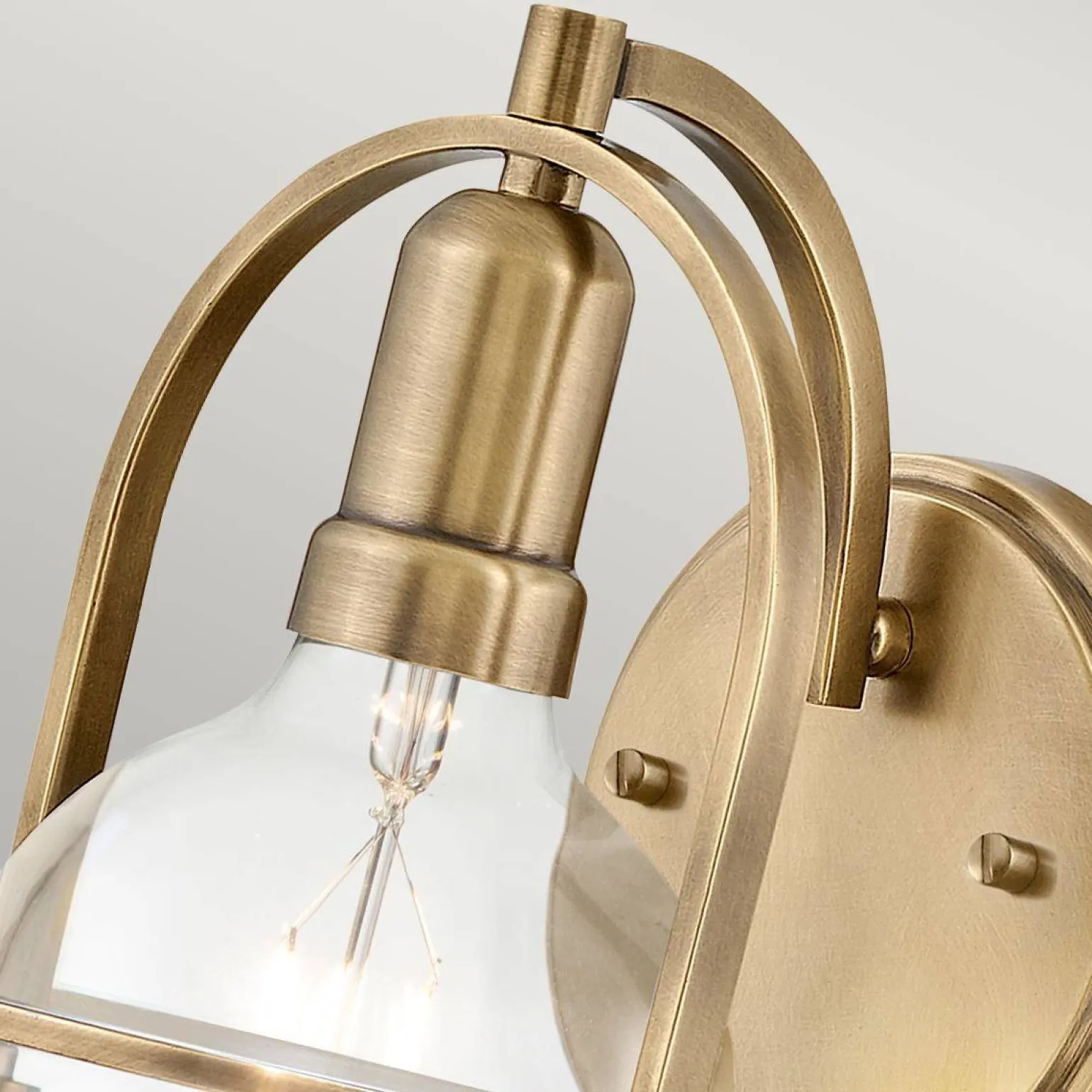 Kinkiet Somerset - 1 źródło światła - Przezroczyste szkło - Stary mosiądz (QN-SOMERSET1-C-HB) - Quintiesse