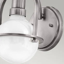 Kinkiet Somerset - 1 źródło światła - Opalowe szkło - Szczotkowany nikiel (QN-SOMERSET1-BN) - Quintiesse