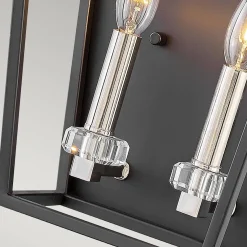 Kinkiet Stinson - 2 źródła światła - Czarny/ Polerowany nikiel (QN-STINSON2-BK) - Quintiesse