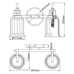 Kinkiet Swell (QZ-SWELL2-PC-BATH) - Elstead Lighting