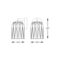 Kinkiet TAZZA złoty (W0590-01A-V7AC) - Zuma Line