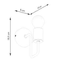 Kinkiet TIMBO czarny (SL.1668) - Sollux Lighting
