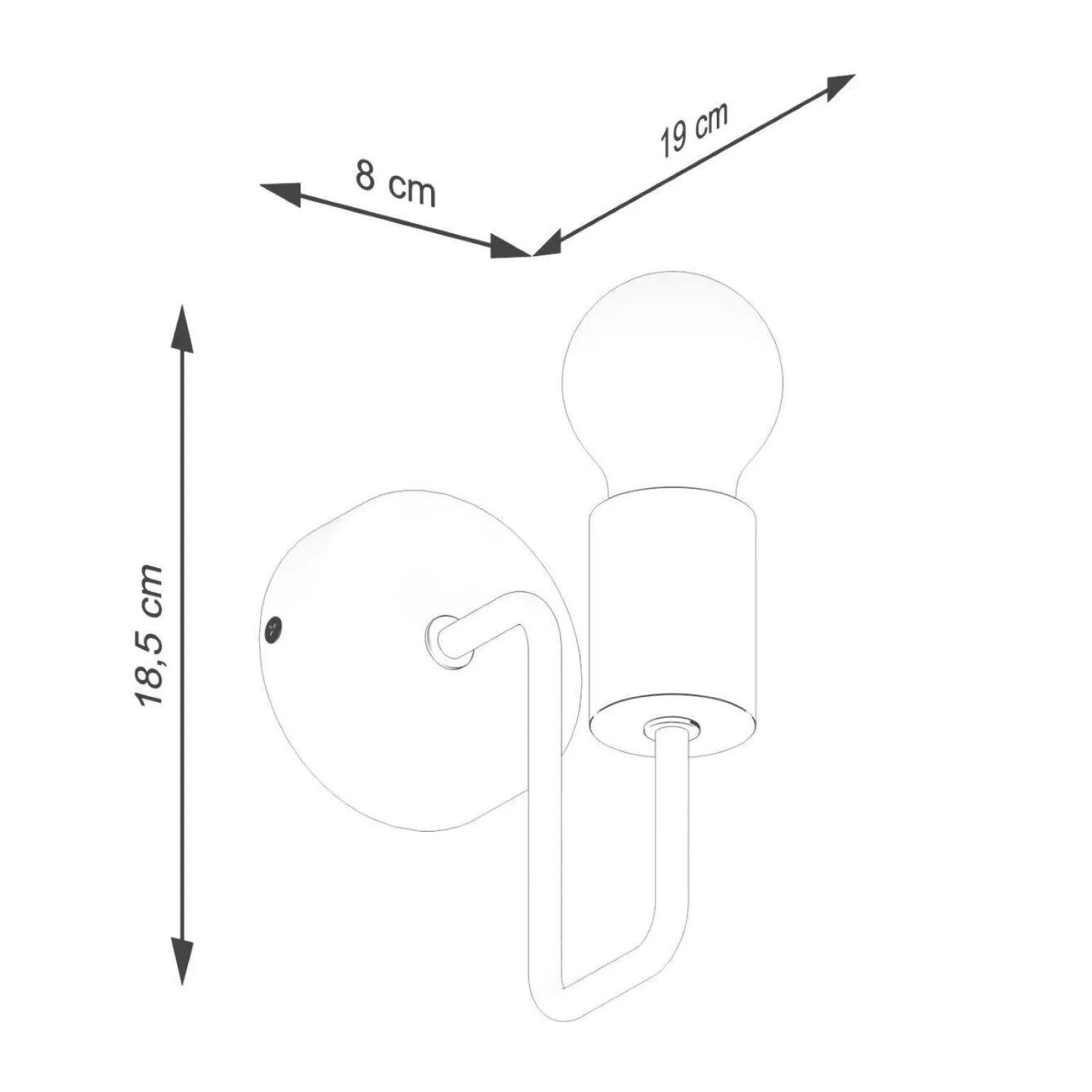 Kinkiet TIMBO czarny (SL.1668) - Sollux Lighting