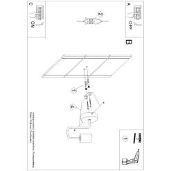 Kinkiet TIMBO czarny (SL.1668) - Sollux Lighting