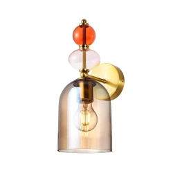 Kinkiet Tropea bursztynowy 1xE27 (LP-2004/1W AM) - Light Prestige