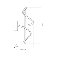 Kinkiet TWIST 12W LED (ML1058) - Milagro