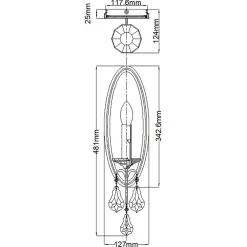 Kinkiet Valentina (FE-VALENTINA1) - Elstead Lighting