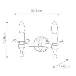 Kinkiet Warwick (WR2-GRAPHITE) - Elstead Lighting