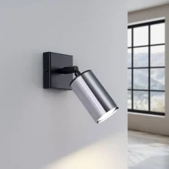 Kinkiet WINX czarny/chrom (SL.1366) - Sollux Lighting