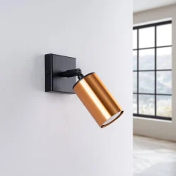 Kinkiet WINX czarny/miedź (SL.1374) - Sollux Lighting