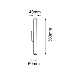Kinkiet Yabu K2 - Biały (300 mm) (4049) - Shilo
