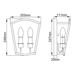 Kinkiet Yarmouth (FE-YARMOUTH-2W) - Elstead Lighting