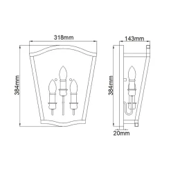 Kinkiet Yarmouth (FE-YARMOUTH-3W) - Elstead Lighting