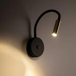 Kinkiet z ładowaniem USB LAGOS BLACK/GOLD (10201) - TK Lighting