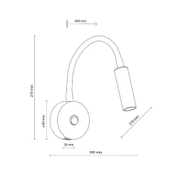 Kinkiet z ładowaniem USB LAGOS BLACK (10200) - TK Lighting