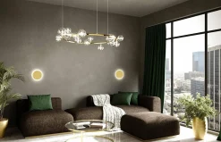 Kinkiet z dotykowym ściemniaczem SHADOW SUN 30 złota (MSE1501100500) - Moosee