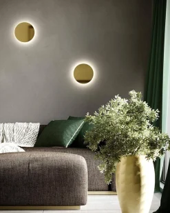 Kinkiet z dotykowym ściemniaczem SHADOW SUN 25 złota (MSE1501100499) - Moosee